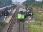 VIA 6429 Changing passengers at Aldershot Station (see green reflection on tracks)